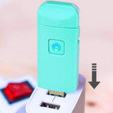 USB Rechargeable Clip On LED Book Light for Bed Night Reading Tiffany Blue