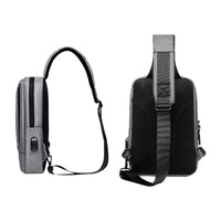 Chest Bag Messenger Bag Sling Bag Crossbody Shoulder Bag Travel Work Satchel Bag Gray