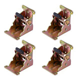 4Pcs 90 Degree Folding Table Leg Brackets Self Lock Foldable Hinge DIY Heavy Load Gold