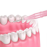 30 PCS Mini Cleaning Brushes for Braces Teeth Lashes and Brows Pink