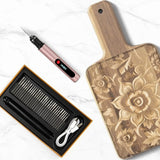 Electric Engraver Pen with 30 Bits & 3 Adjustable Speeds for Metal Wood Glass Pink