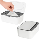 Refillable Wipes Dispenser Tissue Storage Case with Lid Grey