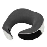Travel Neck Pillow Memory Foam Airplane Pillow Light Grey
