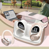 Wireless Bluetooth 5.4 Over-Ear Earbuds IPX5 Waterproof for Sports Rose Gold