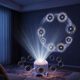 8 Pattern Christmas Projector Lights for Indoor Bedroom Living Room Car White