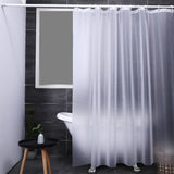 PEVA Shower Curtain Liner Heavy Liner 180x180cm with Rustproof Grommets and Hooks Style 3