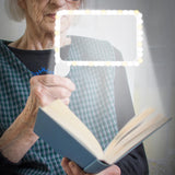 5X Folding Handheld Magnifier with Light for Seniors Low Vision Reading Inspection