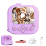 DIY Instant Print Camera with 48MP Photos and Built-in Mini Printer Purple