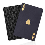 Waterproof Playing Cards Set Plastic Deck of Cards Poker Game Set for  Party Camping Travel On-the-Go Black