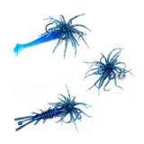 2 PCS Lifelike Floating Sea Urchin Soft Lure | Tentacle Creature Lure for Fishing Blue