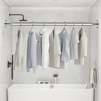 Extendable Shower Curtain Rod Adjustable Tension Pole for Kitchen Cupboard Bathroom Window