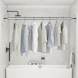 Extendable Shower Curtain Rod Adjustable Tension Pole for Kitchen Cupboard Bathroom Window