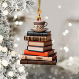 8Pcs Christmas Tree Shape Bookshelf Pendant 2D Acrylic  Xmas Ornament Christmas Tree Decor