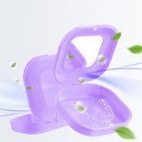 Retainer Case with Mirror and Removal Tool for Mouth Guard Storage Purple