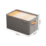 Set of 3Pcs Clothing Storage Box with Handles Wardrobe Storage Organizer Underwear Storage Gray