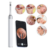 2-in-1 Visual Ear Wax Removal Tool with Ear Scoop Ear Tweezers Ear Cleaning Tool White