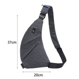 Multifunctional Anti-theft Sling Chest Pack Crossbody Bag Gray