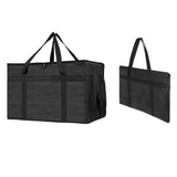 Insulated Food Delivery Bags for Pizza Grocery Shopping and Catering Black