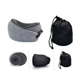 Travel Neck Pillow Comfortable U Shaped Memory Foam Neck Support Pillow Grey