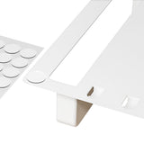 Bedside Shelf Organizer Wall Mount Self-Stick for Bedroom Storage White
