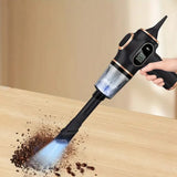 Cordless Desktop & Car Vacuum Cleaner with Blow & Suction and Digital Display Black