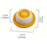 Pet Slow Feeder with Non-Slip Base Cat Textured Feeding Bowl for Wet Dry Food  Yellow