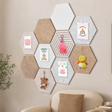 10PCS Hexagon Cork Self Adhesive Pin Board Alternative for Walls Decor