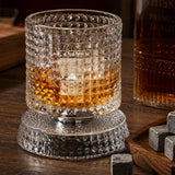 270ml Rotating Whiskey Glass Transparent Spinning Whiskey Tumbler for Home Bar Party Style 3