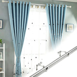 2Pcs Bracket Hang Curtain Rod Holders Single Hook Tap Right Into Window Frame Rod Silver