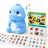 English Learning Touch Pen Dinosaur with 600 Word Cards Stickers USB Blue