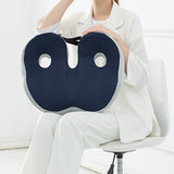 Ergonomic Seat Cushion Multipurpose Memory Foam Seat Pad Navy Blue