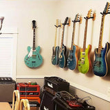 2Pcs Guitar Wall Mount Wood U-Shaped Guitar Hanger Stand for Acoustic Electric Guitar Bass