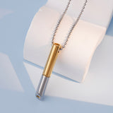 Mix-Color Breathing Necklace Stainless Steel Meditation Pendant Rose Gold