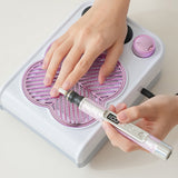 2-in-1 Rechargeable Nail File Drill 18 Bits 3 Speeds with Lamp Pink
