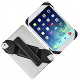 360 Degree Rotating Tablet Holder Stand with PU Leather Hand Strap Black
