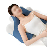 Multi-Functional Ergonomic Prone Sleep Pillow for Reading Lying Phone Use Dark Blue