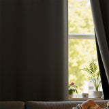 2PCS Blackout Curtains with Black Liner for Bedroom Living Room Beige