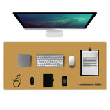 Dual-Sided Leather Desk Pad and Mouse Mat for Office Home Style 3
