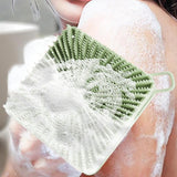 Dual-Sided Silicone Shower Body Brush – Soft & Firm Exfoliating Scrubber Green