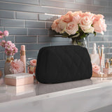 Travel Makeup Bag Puffy Padded Cosmetic Organizer Case Wide Opening Toiletry Pouch Black