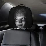2 PCS Horror Face Car Headrest Covers for Halloween Parties and Pranks Style 1