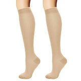 3 Pairs of Unisex Knee-High Compression Socks for Sports Daily Wear