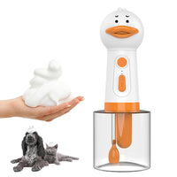 Electric Foaming Shampoo Dispenser for Dog and Cat Bathing Yellow Style