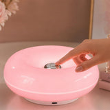 Rechargeable Donut Lamp for Table and Wall with Touch Dimmer Pink