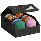 Stackable Hat Storage for Baseball Caps Holds up to 30 Caps Hat Organizer for Closet Black
