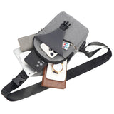 Crossbody Bag Casual Sling Bag Multi-Pocket Chest Bag Grey