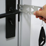 Portable Door Lock Travel Security Device Black