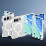 Easy Attached PC TPU Phone Case Compatible With iPhone Duo with Wireless Charging Clear