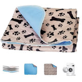 Washable Waterproof Puppy Training Pads – Quick-Absorb Reusable Dog Pee Mat Brown