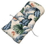 Indoor/Outdoor Rocking Chair Cushion Water Resistant Outdoor Seat Pad with Ties Hawaiian